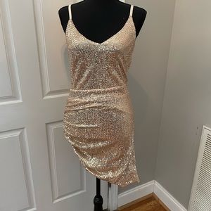 Sequin gold dress mini